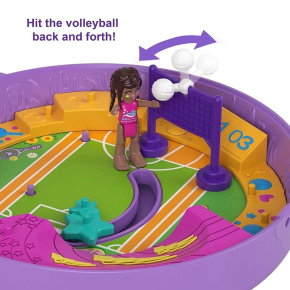 Polly Pocket | Soccer Squad w/2 Micro Dolls & Accessories, Surprise Reveals - Picture 7 of 9